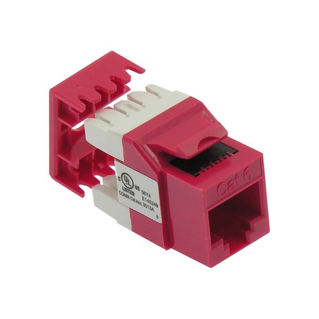 BESTLINK NETWARE CAT6 RJ45 110 Type 180 Deg Keystone Jack- Red 101701RD